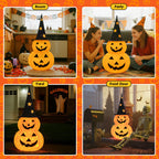 3FT Pumpkin Halloween Decorations Outdoor, 8 Modes Battery Operated Pumpkin Decorations, Collapsible Jack-o-Lantern Halloween Lights for Home, Party, Yard, Porch Thanksgiving Fall Decorations