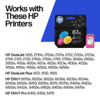 HP 67XL Tri-Color High-Yield Ink Cartridge | Works with DeskJet 1255, 2700, 4100 Series, Envy 6000, 6400 Series | Eligible for Instant Ink | 3YM58AN