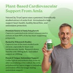 NatureCity True-Capros Amla Fruit Extract Supplement Polyphenol Antioxidant Power Supports Cardiovascular Heart Health (30 Veggie Capsules) Non-GMO Vegan Friendly and Soy Free