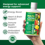 Life's Fortune Liquid Multivitamin for Adults Men & Women, Teens – High Absorption Daily Vitamins – Trace Minerals, Amino Acids with Biotin, L-Arginine, Potassium – Tropical Flavor, Sugar Free, 32 oz