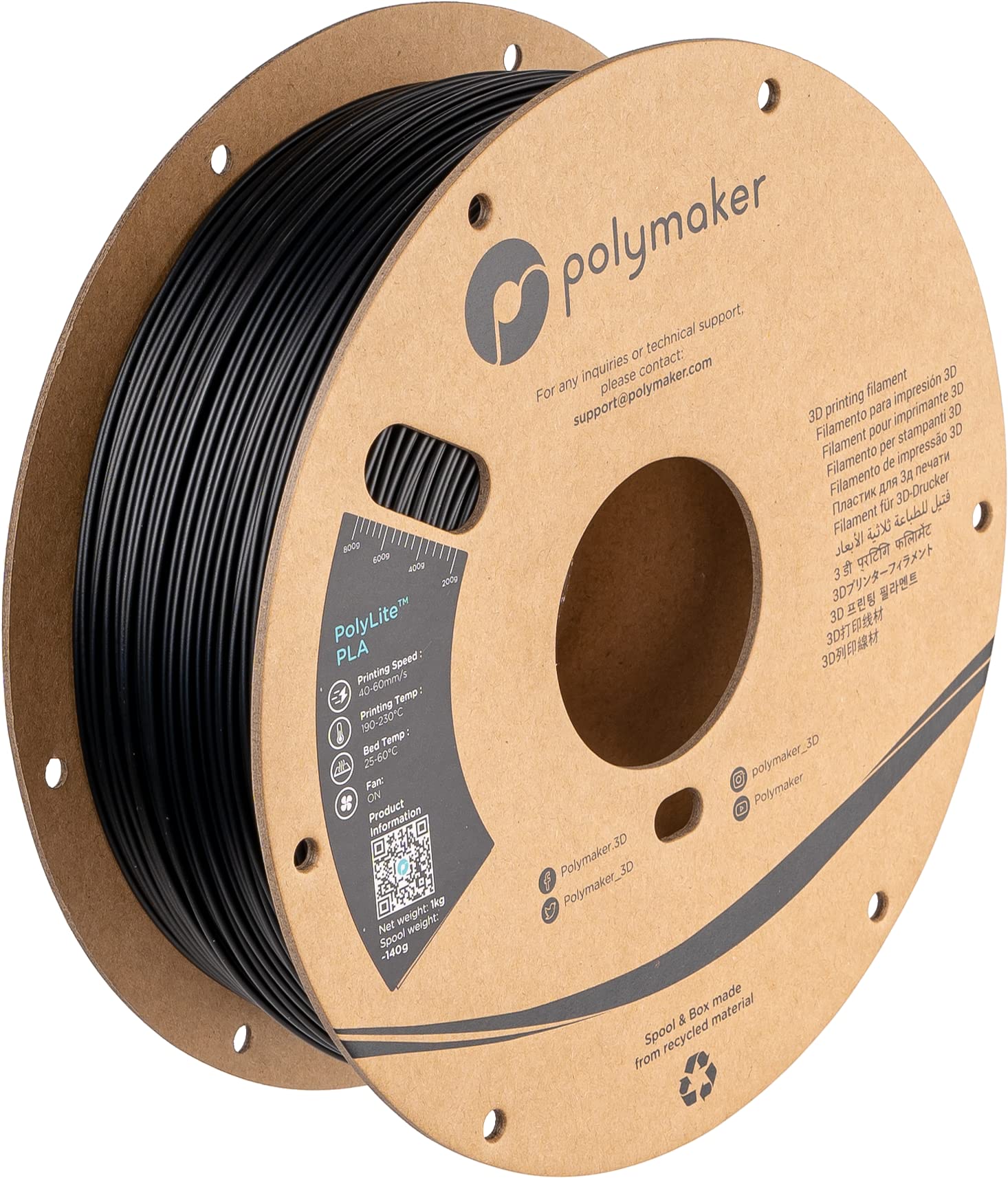 Polymaker PLA Filament, Beige 3D Printing PLA Filament 1.75mm 1kg - PolyLite 3D Printer PLA Filament, Dimensional Accuracy +/- 0.03mm, Compatible with Most 3D Printer, Beige