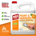 Max Strip Paint & Varnish Citrus Stripper - 1 GALLON - Strips Multiple Layers - Removes Latex and Oil Based Paints - No Methylene Chloride No NMP Powerful No Drip Gel Formula