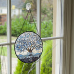 60th Wedding Anniversary Faux Stained Glass Suncatcher, 60 Years of Marriage Keepsake Ornament, Diamond Wedding