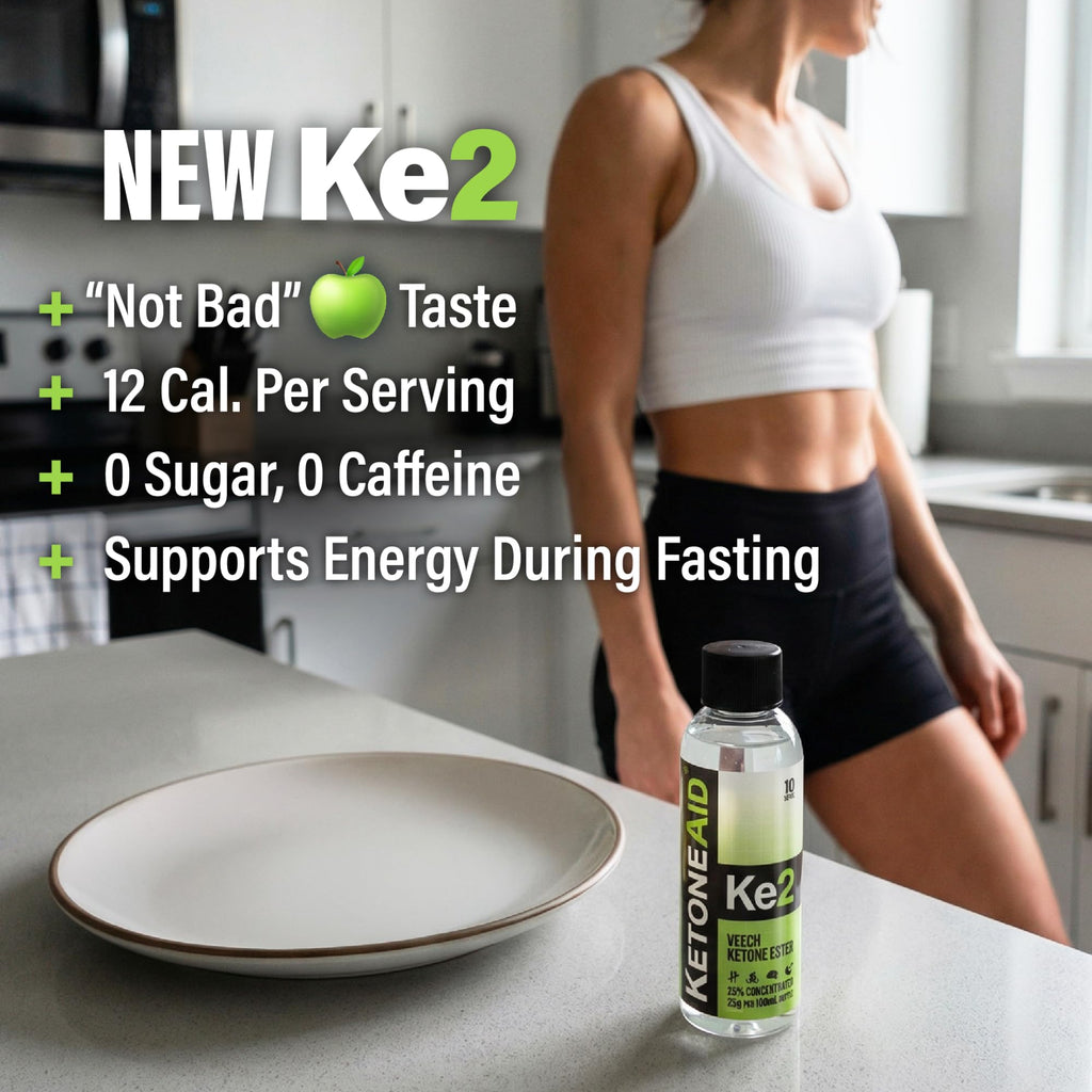 KetoneAid Ke2 Veech Ketone Ester 25% Concentrate | Not Bad Apple | No Caffeine, No Sugar, No BHB Salt | Exogenous Ketone D-BHB Ester | 25g KE & 10 Serv. per Bottle (3 Count)