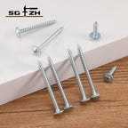 #8 x 2 Inch Wood Screw 500Pcs Alloy Steel Standard Thread Truss Head Fast Self Tapping by SG TZH