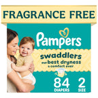 Swaddlers Diapers, Size 2 (10-22 lbs), 84 Count, Absorbent, Keeps Baby Dry and Comfortable, Pediatrician Recommended Skin Safe Disposable Baby Diaper