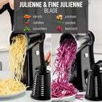 Zulay Kitchen Rotary Cheese Grater 5 Blade Cheese Shredder - Manual Hand Crank Cheese Grater With Reinforced Suction & 5 Interchangeable Drums - Easy to Use, Vegetable Chopper Round Mandoline Slicer