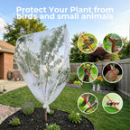 Homoda Fruit Tree Netting Cover with Zipper & Drawstring, 10ft x 10ft Insect Bird Barrier Netting for Garden Protection, Ultra Fine Mesh Garden Netting Pest Barrier, Extra Large, 1 Pack