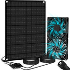 WECOOL Solar Exhaust Fan, 15W Dual Exhaust & Intake Ventilation Fan