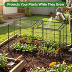 TAOMENNI Crop Cage, 45"×23"×24" Garden Cage to Keep Animals Out, Chicken Wire Cloche, Heavy-Duty Plant Protector for Raised Garden Bed, Protect Vegetables from Rabbits Squirrels