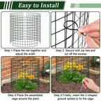 30 Pcs Plant Protectors from Animals, 13.5" X 14" Wire Plant Protector Cage