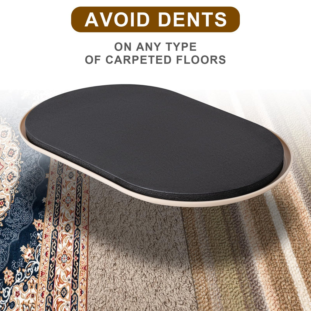Furniture Sliders, Furniture Sliders Pads for Hardwood Floors, Chair Legs Floors Protectors, Reusable Round Glides Glider, Heavy Duty Furniture Movers Sliders (8 Pcs, 5 3/4inch x 9 1/2inch,Coffee)