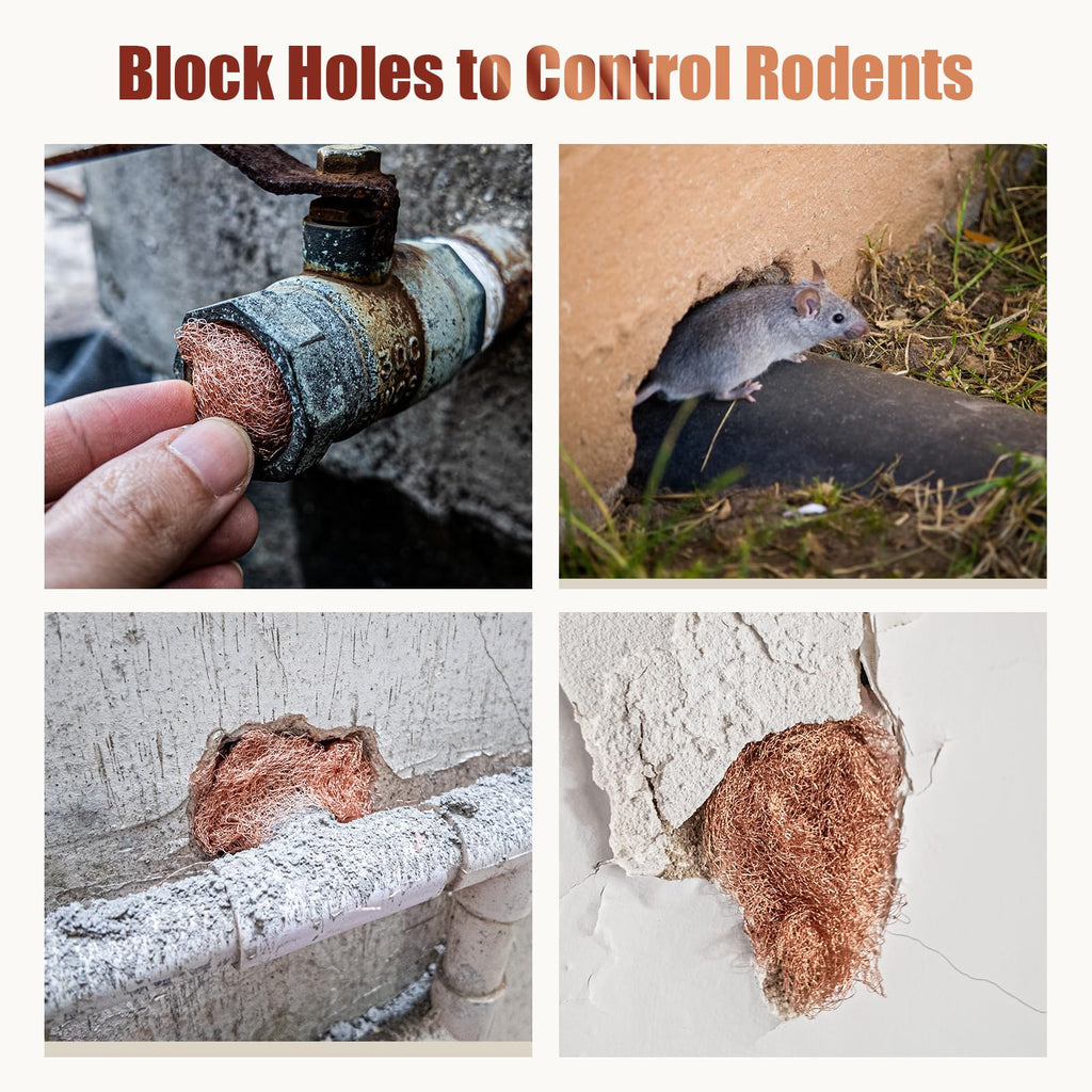 3rd Gen Copper Mesh Rodent Control, 100% Pure Copper Wool for Mice & Slugs