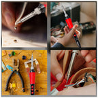 Soldering Iron Kit, 60W LED Display Digital Solder Pen, 5 Replaceable Tips, 21-in-1 Fast Heating with Solder Wire, Stand, Desoldering Pump, for Electronics Repair Hobby DIY 120V US Plug from Plusivo