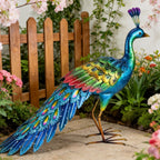 chisheen Metal Peacock Statue Garden Decor Yard Art Outdoor Gift for Women