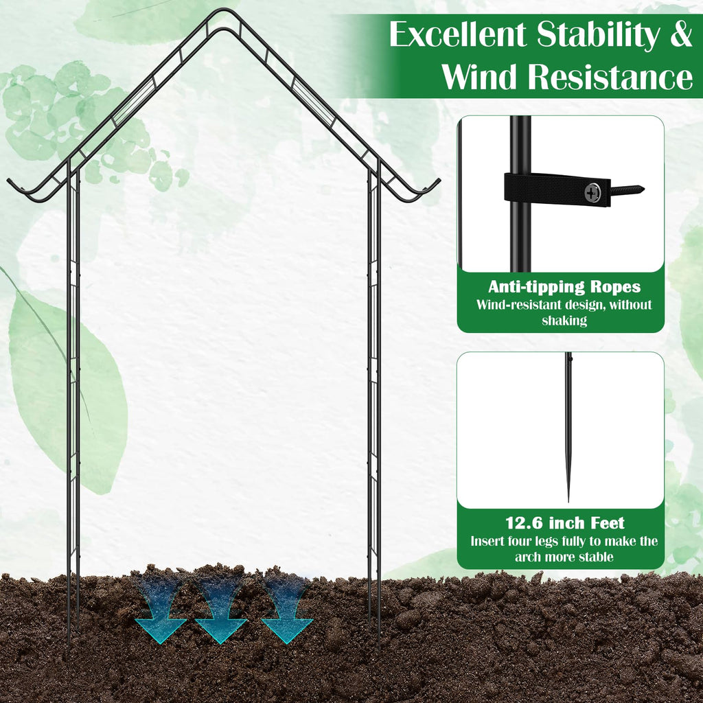 Heavy Duty Garden Arch Trellis for Climbing Plants Garden Arbor Arches