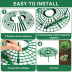 Nlicrst 5 Sets Strawberry Plant Support with Wire Plant Protectors, 12.9"x 11.8" Wire Plant Cages and Strawberry Growing Racks, Animal Protection for Strawberry Tomato Garden Vegetables Plants