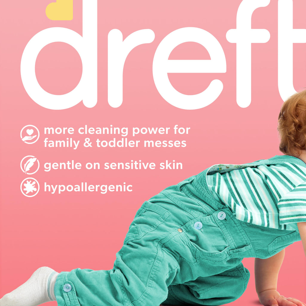 Dreft Stage 2 Active Baby Liquid Laundry Detergent, Helps Remove 99% of Baby Food Stains, Hypoallergenic, 64 loads