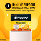 Airborne 1000mg Vitamin C with Vitamin D & Zinc, Sugar Free Multivitamin Immune Support Supplement, Antioxidants Vitamins A C & Vitamin E, 30 Effervescent Tablets, Zesty Orange Flavor