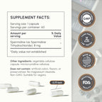 partiQlar Spermidine Supplements for Men & Women - 10mg Longevity - 60 Caps