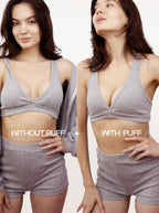 PUFF BODY Sticky Bra for Women, Adhesive Bra Push-Up (A Cup, Beige)
