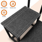 2-Step Stool with Handle for Elderly, Heavy Duty Non-Slip Step Stool for High Beds/Bathtub/Kitchen, Wide Anti-Slip Platform, Supports 450 lbs