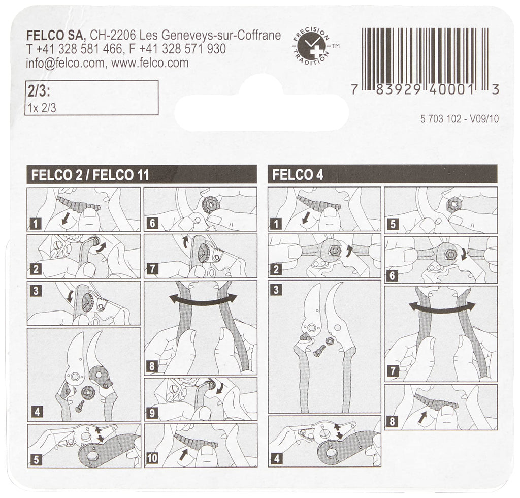 Felco Hand Pruner Replacement Blade (2/3) for Felco hand pruner models: F2, F4 & F11 - Spare Cutting Blade for Garden Pruning Shears & Bypass Clippers (Single Pack)