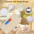 Purelysian Beauty Castor Oil Pack Wrap Organic Cotton, 7 Pcs Caster Oil Pack Kit for Stomach and Liver Detox Pack Kit (8fl.oz/237ml)