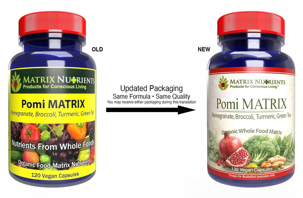 POMI Matrix - 10 Times Stronger Than The Competition! - Lower PSA Levels - See Our LAB Results! - 100% Natural Ingredients: Pomegranate, Green Tea, Turmeric, Broccoli - Vegan Capsules