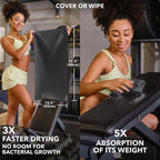 Trailoom Microfiber Workout Towels - Quick Dry, Highly Absorbing, Odor-Free, for Men & Women - Gym Sweat Sports Towel for Hot Yoga, Tennis, Running, Exercise, Working Out, Camping, Set of 5 Dark Gray