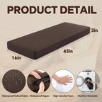 BALAPET Waterproof Sauna Seat Cushion, Thick High-Density Foam Heat Insulation Mat for Sauna Bath House Shower Room, Sauna Accessories for Infrared Sauna Resting(Brown)