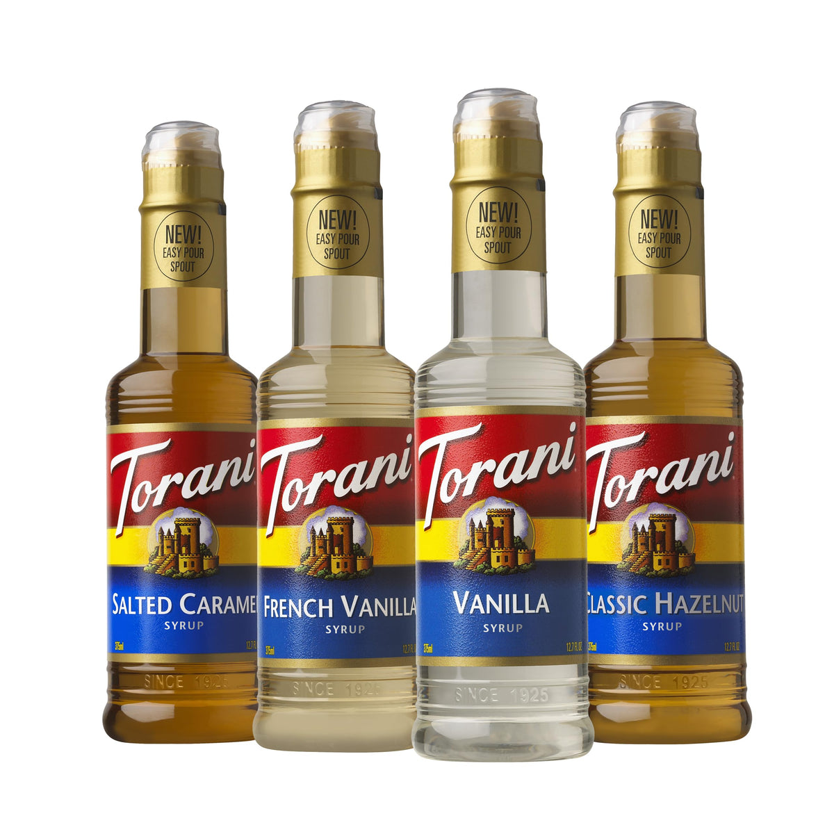Torani Flavored Drink Syrup Café Variety Pack, 12.7 fl oz, Set of 4
