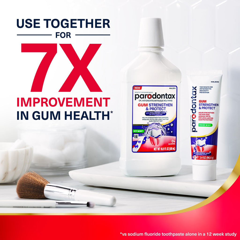 Parodontax Gum Strengthen and Protect Mouthwash, 16.9 fl oz (3 Pack)