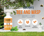 Colton’s Naturals - Bee and Wasp Repellent Spray - (32 OZ) - Natural, Bee and Wasp Deterrent - Quick and Easy Pest Control - Safe to Spray Around Children