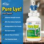 ComStar Pure Lye 400 Pound - Unique Sodium Hydroxide Beads | Drain Opener & Soap Making | Biodegradable, Eco-Friendly (30-502)