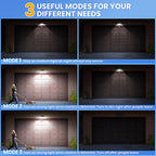 [10 Packs] Solar Motion Sensor Outdoor Lights, Super Bright Solar Lights Outdoor Waterproof, 3 Lighting Modes Security Wall Light for Outside Walking Dog Fence Backyard Deck Garden Door Step Garage