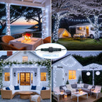 JMEXSUSS 250 LED White Christmas Lights Outdoor, String Lights Plug in