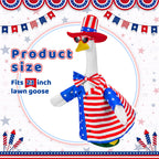 ComfyKit 1 Set 4th of July Porch Goose Outfit for 23 Inch Goose Statues