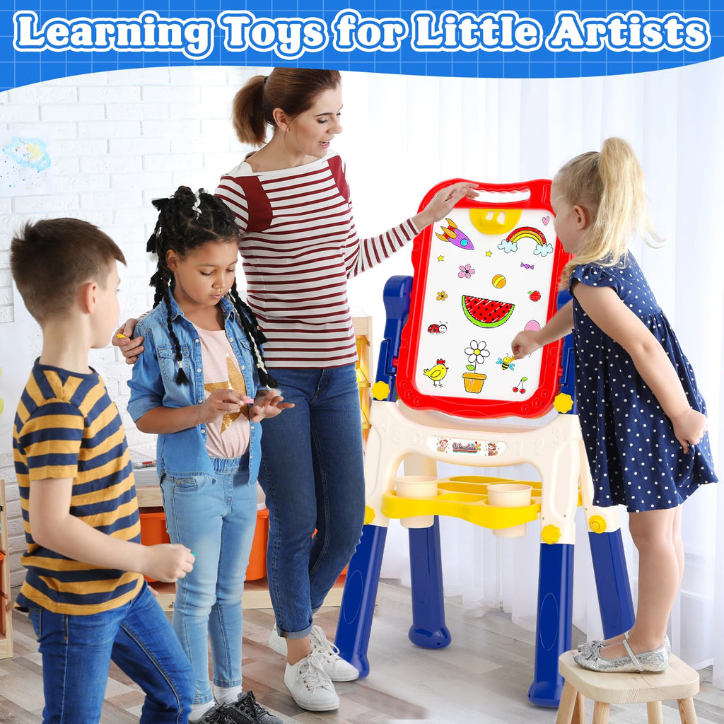 Easel for Kids Toys, Double-Sided Magnetic Painting Board