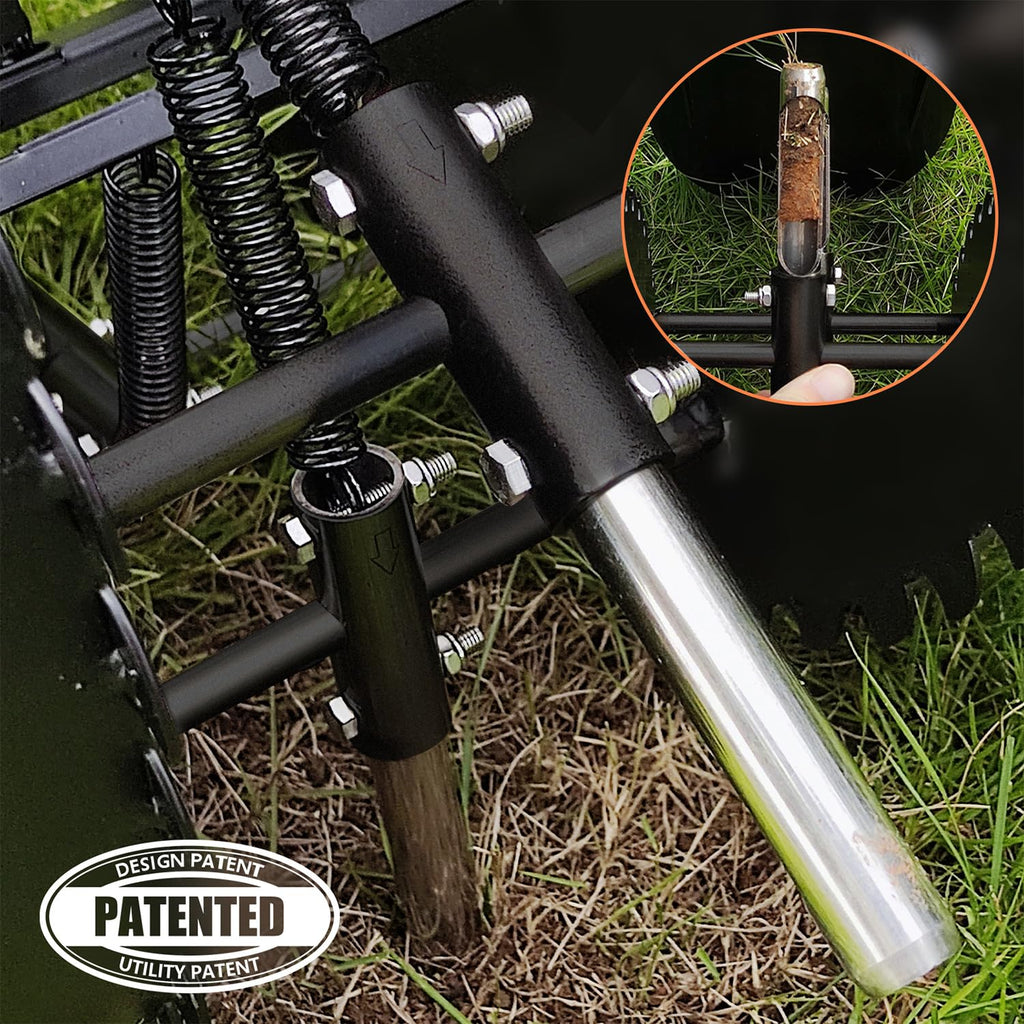 Patented Rolling Lawn Aerator Compacted Soil Loosening Manual Coring Tool