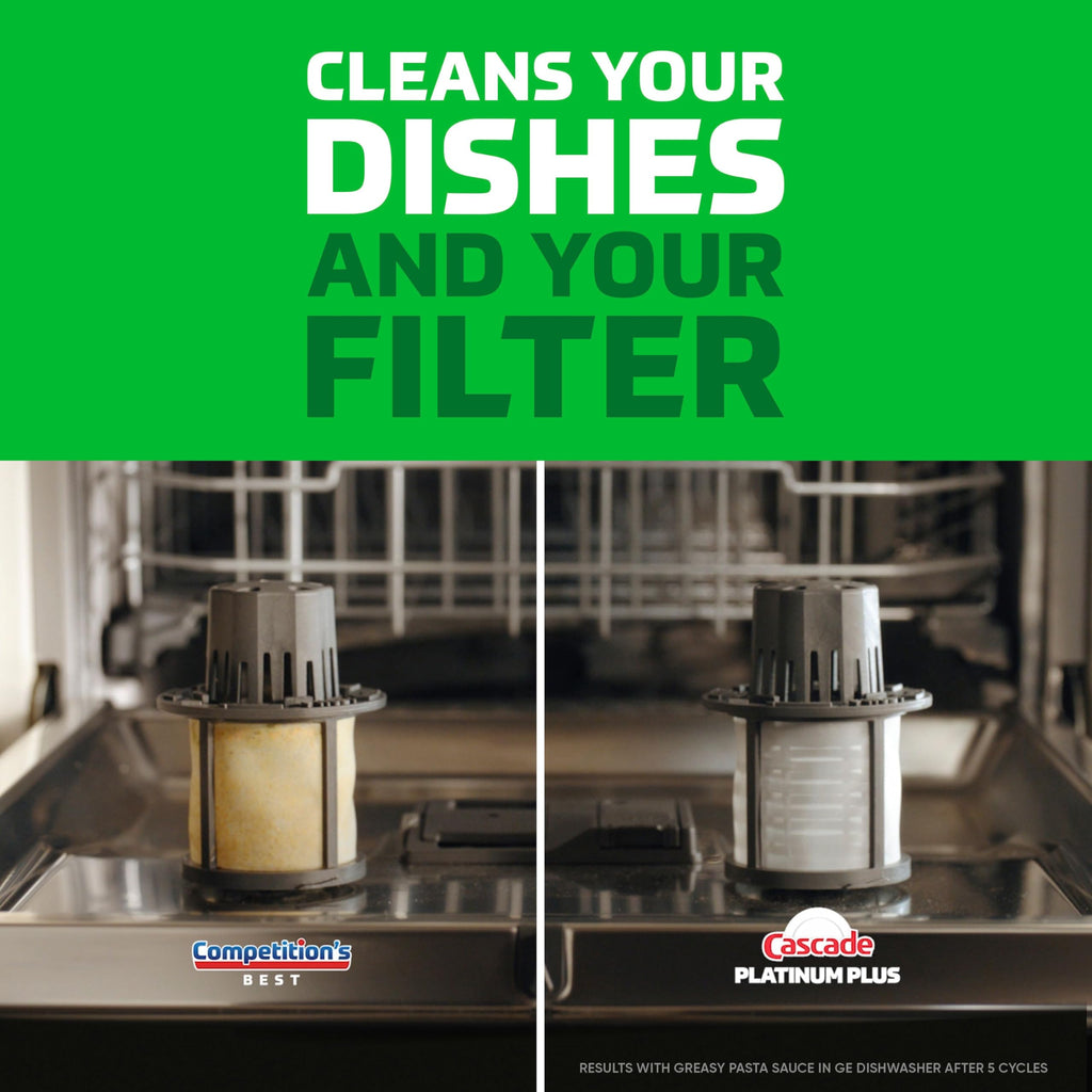 Cascade Platinum Plus Dishwasher Pods, Dishwasher Detergent, Dish Detergent Soap, Fresh, 57 Count