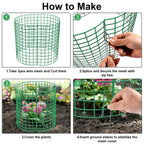 Nlicrst 5 Sets Strawberry Plant Support with Wire Plant Protectors, 12.9"x 11.8" Wire Plant Cages and Strawberry Growing Racks, Animal Protection for Strawberry Tomato Garden Vegetables Plants