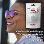 Setex Gecko Grip Ultra-Thin 0.6mm Anti Slip Eyeglass Nose Pads, (5 Clear Pair) USA Made, 2500 Innovative Microstructured Fibers per Nose Pad, 0.6mm x 7mm x 16mm