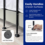 nimood C3 PRO Bed Rails for Seniors Elderly Adults Safety, Adjustable Heights Bed Cane Bed Assist Bar Elderly Assistance Products, with Motion Light- Easy to Get in or Out of Bed with Floor Suppor