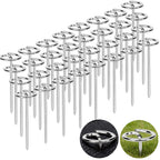 Landscape Staples Pins 120 Pack, 8 Gauge 6 Inch Heavy Duty Galvanized Weed Barrier Pins, Circle Top Garden Stakes with Removal Tool, Landscape Fabric Stakes for Weed Barrier Fabri