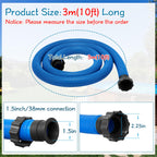 Frienda 10 ft Swimming Pool Replacement Hose - 1.5" Diameter Plastic Above Ground Hose Replacement Accessory for Home, Swimming Pool, Filter Pump, Saltwater Systems(Blue, Black)