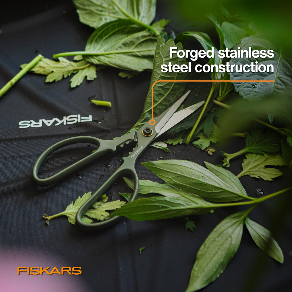 Fiskars 6" Plant Shaping Shears & Holder, Precision Indoor Gardening Snips