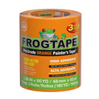 FrogTape ProGrade Orange Painters Tape 1.5 Inch Wide (1.88 in x 60 yd), High Adhesion Masking Tape for Indoor & Outdoor Applications, Orange, 3 Roll Pack (105673)