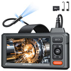 DEPSTECH Inspection Endoscope Camera with Lights: Triple Lens 5" IPS Screen Snake Camera with 16.5FT Flexible Cable, Waterproof 1080P Industrial Borescope Tool for Auto, Wall, Sewer, Pipe, Mechanics