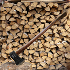 35.5" Splitting Axe, Wood Splitting Axe for Medium to Large Size Logs, 1065 High Carbon Steel Chopping Axe with Hickory Wood Handle and Leather Sheath for Chopping Firewood - Head 4.5 lbs